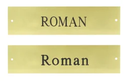 Brass Halter Nameplate - 3 lines