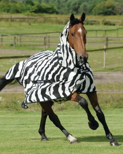 Bucas Buzz-Off Zebra Fly Sheet with High Neck