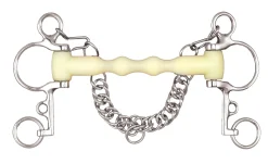 Happy Mouth Bits® Shaped Mullen Mouth Short Shank Pelham Bit