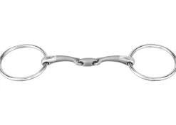 Herm Sprenger® Satinox Double-Jointed Loose Ring Snaffle Bit with 14mm Mouth/70mm Rings