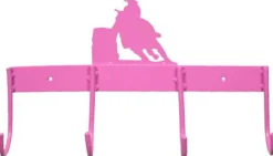 4-Hook Flat Tack Rack with Barrel Horse Silhouette