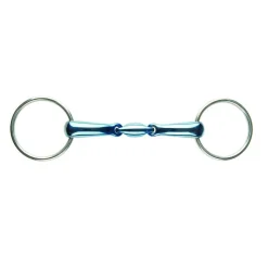 JP by Korsteel® Blue Steel Oval Link Double-Jointed Loose Ring Bit