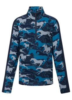 Kerrits® Kids’ Plush Printed Fleece Half-Zip Top