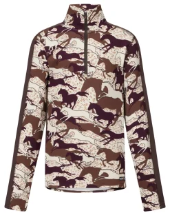 Kerrits® Kids’ Plush Printed Fleece Half-Zip Top