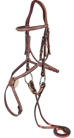 Laureate by Henri de Rivel Figure-8 Bridle with Rubber-Lined Reins