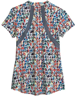 Noble Equestrian™ Ladies’ Erin Mandarin Short Sleeve Print Top