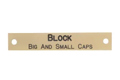 Notched Corner Halter Nameplate - 3 lines