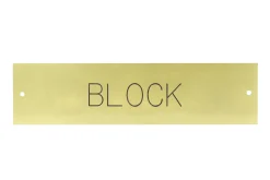 Rectangular Stall Plate - 3 lines