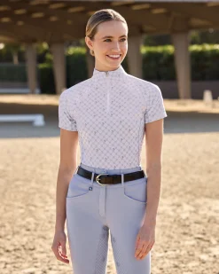 Romfh® Ladies’ Quarter-Zip Short Sleeve Print Sun Shirt