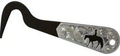 Showman® Brown Steel & Engraved Silver Hoof Pick
