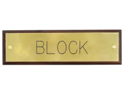 Stall Plate Mounted on Walnut Plaque