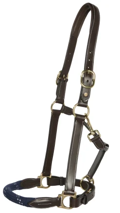 Suffolk™ Leather & Rope Halter with Lead