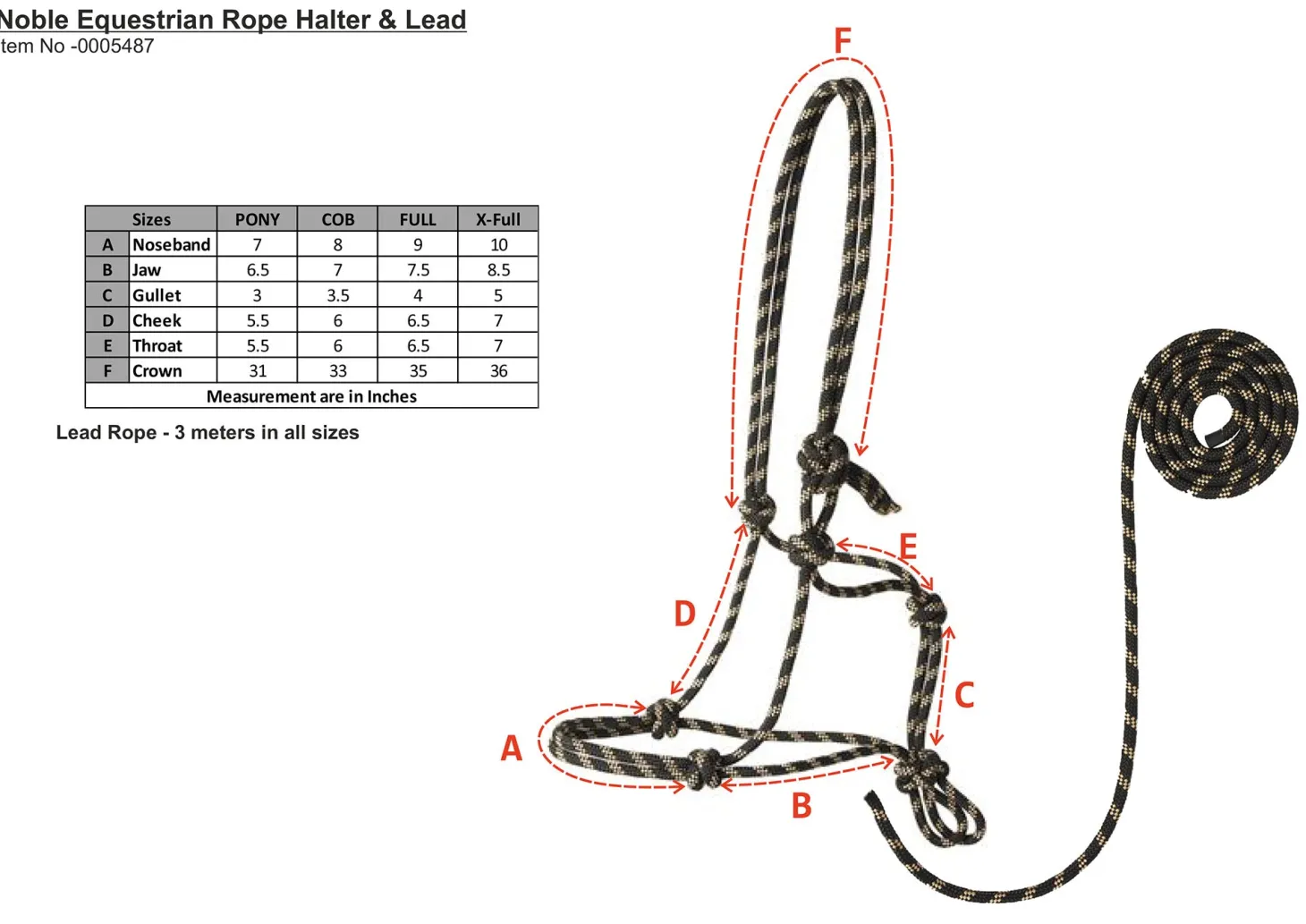 Suffolk™ Rope Halter with Lead
