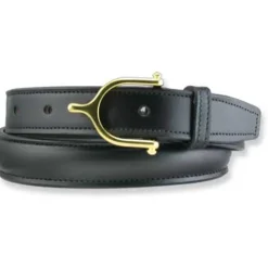 Tory Leather 1" Raised Belt with Brass Buckle