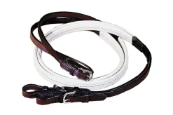 Tory Leather Company Rubber Grip Leather Reins with Buckle Ends