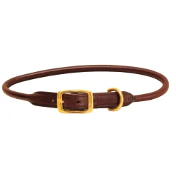 Tory Leather Rolled Leather Dog Collar