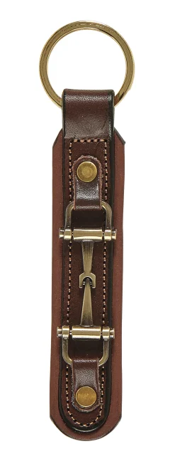 Tory Leather Snaffle Bit Padded Leather Key Chain